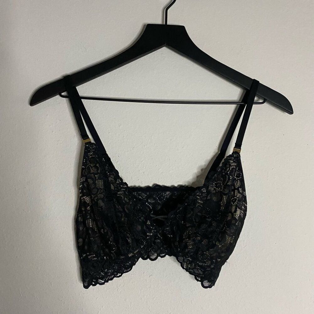 Aerie Black Lace Bralette Size M